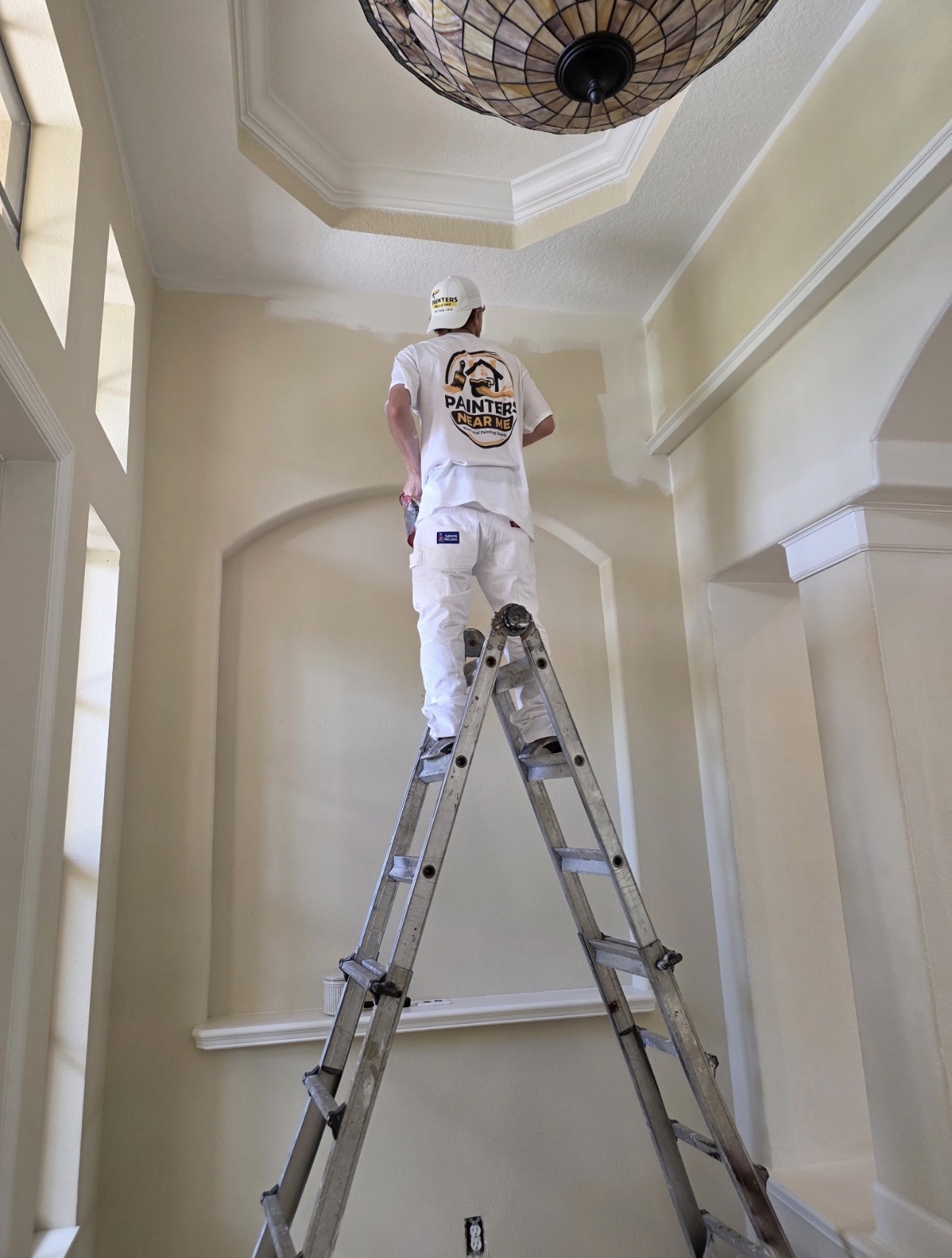 Painters Near Me crew painting a residential entryway